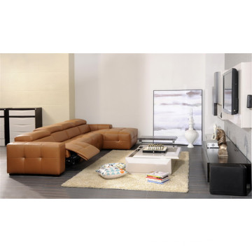 Sofá de salón con sofá moderno de cuero genuino (426)